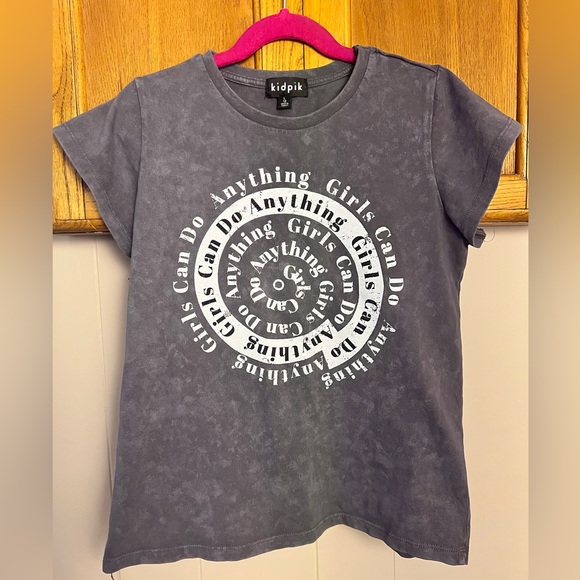 Kidpik Girls Can Do Anything Graphic Tee, Girl’s 12 - Picture 1 of 3